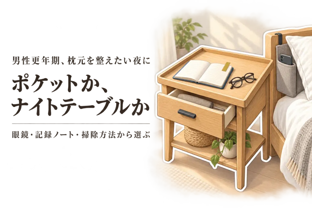 楽天でレビュー数が多いベッドサイドポケットとナイトテーブルを比較｜眼鏡・記録ノートの置き場所を取り付け方・容量・掃除で選ぶ