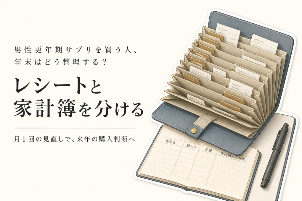 年末までにレシートファイルと家計簿ノートを整理｜サプリ・睡眠用品の購入履歴を分類しやすくする選び方