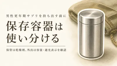 サプリの保存容器はどう選ぶ？乾燥剤と遮光ボトルを秋の持ち出し・容量で比較